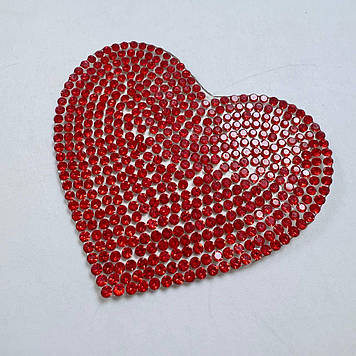 Термо наліпка "Серце" (розмір 6х5см ) колір Red