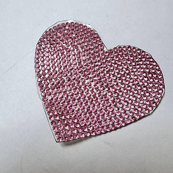 Термо наліпка "Серце" (розмір 6х5см ) колір Rose