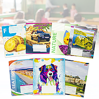 Тетрадь на 36 листов с цветной обложкой в линию "Мрії" "mix" Упаковка 16 шт.