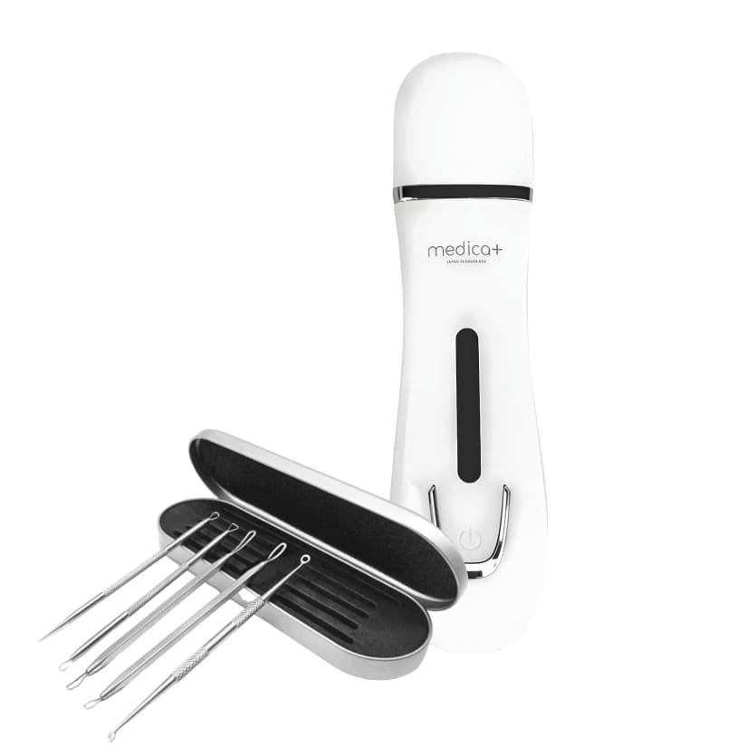 Набір Ультразвуковий скрабер для обличчя MEDICA+ Vibroskin 5.0 + Інструменти для чищення обличчя, фото 1