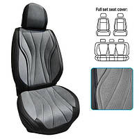 Набір чохлів V-9101 Gy/Bk повний к-т екошкіра сіро-чорні