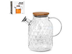 Заварник 1,8л Rombs з пружиною-ситом та бамбуковою кришкою R92787 ТМ STENSON