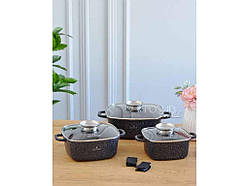 Набір посуду 3пр. 2,8/4,4/6,5л з антипригарним гранітним покриттям 8141 ТМ EDENBERG