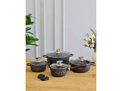 Набір посуду 4пр. 1,3/1,3/2,3/4,5л з антипригарним гранітним покриттям 8143 ТМ EDENBERG