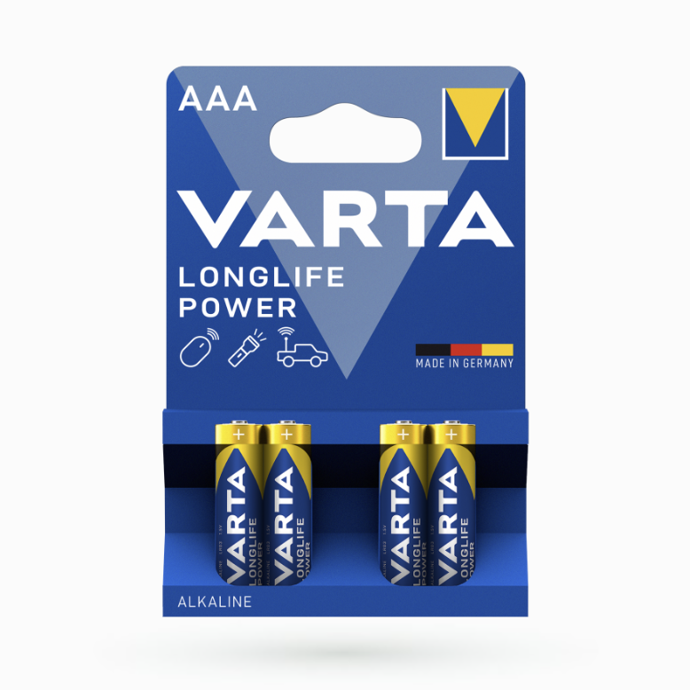 Батарейка VARTA LONGLIFE Pover R-3 AAA Блістер алкалайн (4008496559749), фото 1