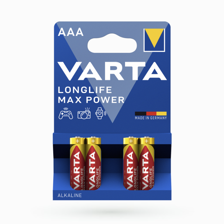 Батарейка VARTA MAX T.LONGLIFE POWER R-3 АAA Блістер алкалайн   734 (4008496104734), фото 1