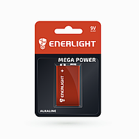 Батарейка ENERLIGHT MEGA POWER (6LR61 крона) АЛКАЛАЙН (БЛІСТЕР) 1 шт./бл 4823093503427