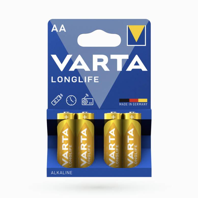 Батарейка VARTA LONGLIFE R-6 AA Блістер алкалайн  (4106101414), фото 1