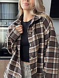 Жіноча базова сорочка в клітинку в стилі оверсайз, фото 8
