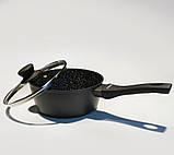 Новий антипригарний кухонний ківш, кухлик 2,2 л Tiross TS 2406 з Європи, сотейник, фото 2