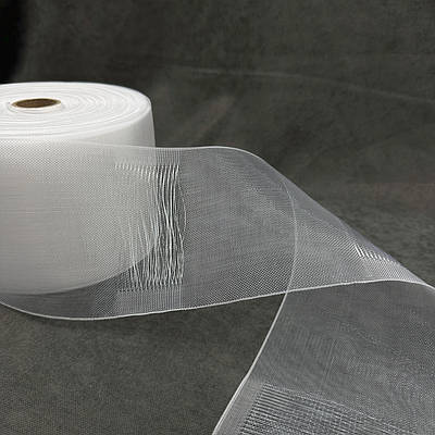 Шторна тасьма на трубу прозора з жилкою, 100мм. 906тс