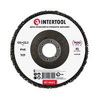 Диск зачисний зі спіненого абразиву чорний 125*22,2*13 мм, P46, T27 INTERTOOL BT-0602
