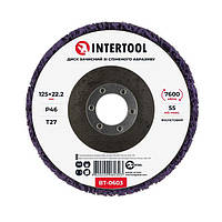 Диск зачистной зі спіненого абразиву фіолетовий 125 * 22,2 * 13 мм, P46, T27 INTERTOOL BT-0603