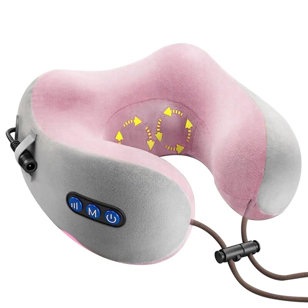 Масажна подушка для шиї з акумулятором U-shaped Massage Pillow, фото 1