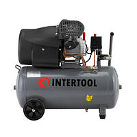 Компресор 50 л, 2230 Вт, 220 В, 8 aтм, 354 л/хв, 2 циліндри. INTERTOOL PT-0004