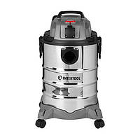 Пилосос будівельний 30 л., корпус з нерж. стали, 1400 Вт. INTERTOOL DT-1030
