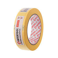 Стрічка малярна (крепп) жовта, ширина 30 мм, довжина 40 м INTERTOOL DM-3040