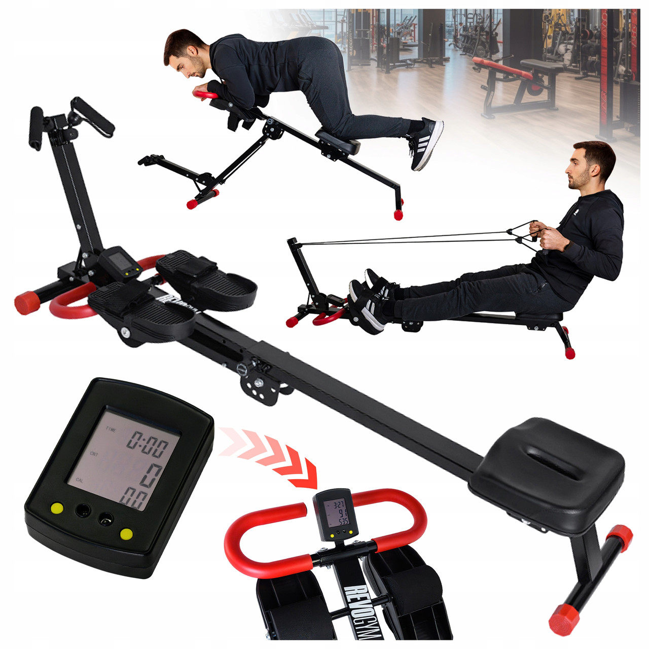 Гребний тренажер 4-в-1 з інтелектуальною панеллю керування NP10181, фото 1