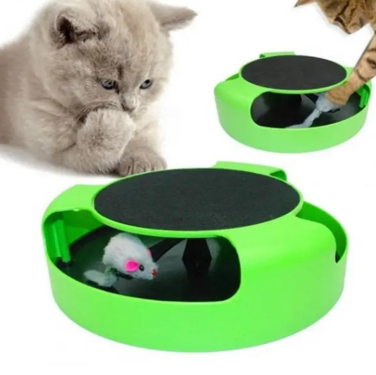 Компактна іграшка для котів з точилкою для кігтів Салатовий, фото 1