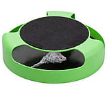 Компактна іграшка для котів з точилкою для кігтів Салатовий, фото 2