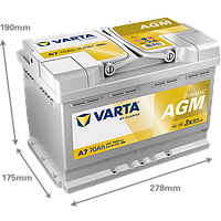 Акумулятор VARTA DYNAMIC AGM 570 901 076 A7