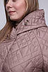 Жіноча демісезонна куртка подовжена великого розміру 50-64 карамель, фото 5