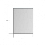 Дзеркало з LED підсвічуванням 800 х 600 мм, фото 4