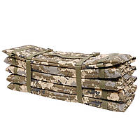 Розкладний каремат піксель посилений (20мм+стропа) Kiborg К-2