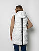 Жилет жіночий демісезонний великого розміру 48-62 білий, фото 2