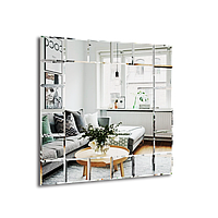 Дзеркало з декоративними накладками 900 х 900 мм