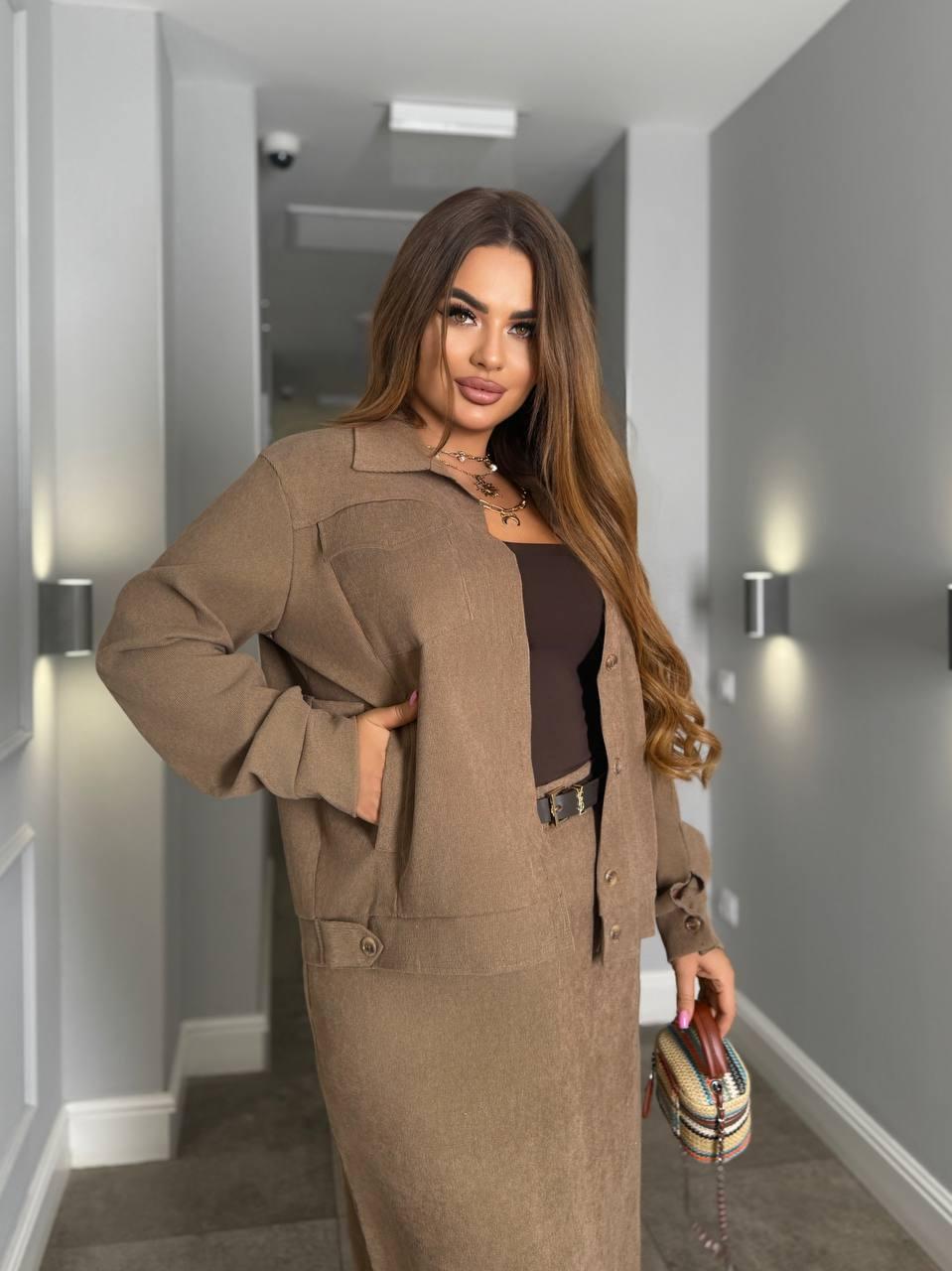 Жіночий Костюм Мікровельвет 48-50, 52-54, 56-58, 60-62 (вф 750), фото 1