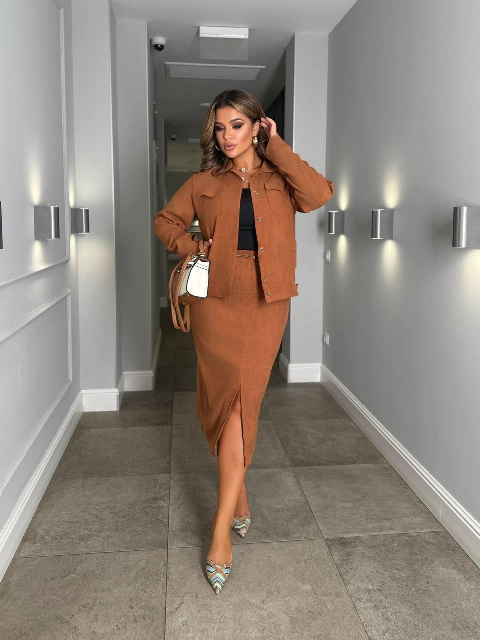 Жіночий Костюм Мікровельвет 48-50, 52-54, 56-58, 60-62 (вф 750), фото 1