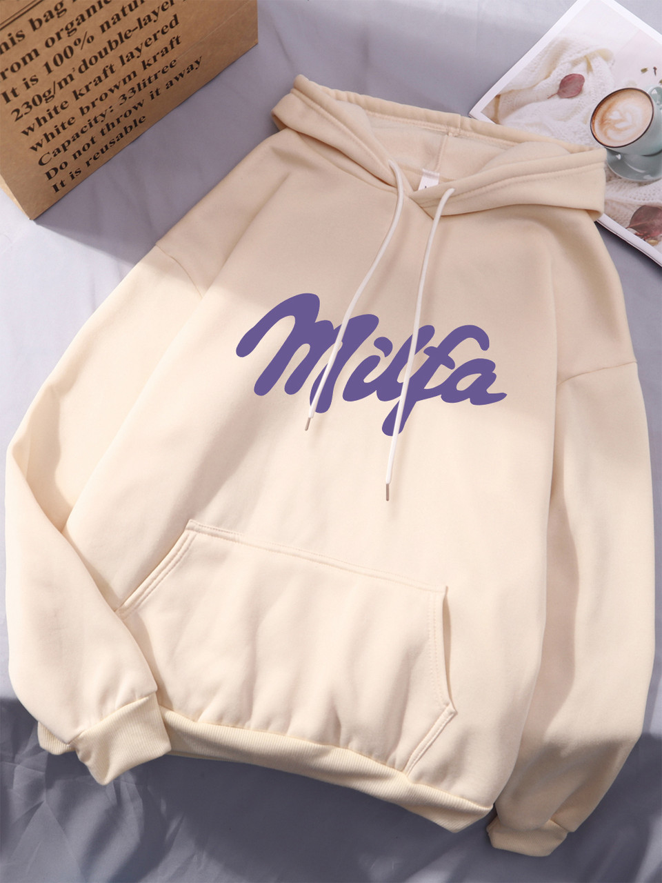 Жіноче тепле худі з принтом  MilFa, фото 1