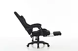 Комп'ютерне крісло з тканини з підставкою для ніг + 2 подушки EXTREME FX, фото 5