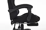 Комп'ютерне крісло з тканини з підставкою для ніг + 2 подушки EXTREME FX, фото 7