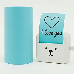 Термопапір кольоровий (57×30мм) 1шт, Блакитний / Папір для міні принтера / Папір для термопринтера