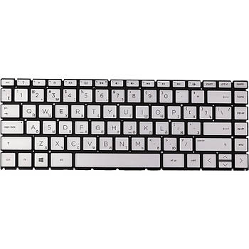Клавіатура для ноутбука HP Pavilion x360 14-CD, сріблястий, підсвічування