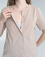 Піжама для вагітних і годуючих мам зі штанами (пісочний), фото 7