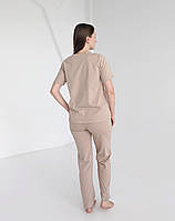 Піжама для вагітних і годуючих мам зі штанами (пісочний), фото 6