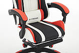 Комп'ютерне крісло з екошкіри з підставкою для ніг + 2 подушки EXTREME R1 3 КОЛЬОРИ НА ВИБІР, фото 9