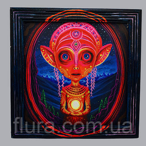 Картина для дому на стіну авторська флуоресцентна 20×20 см / Картини на полотні для інтер'єру, фото 1