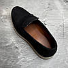 Лофери, туфлі чоловічі чорні замшеві (натуральна замша) для чоловіків на весну осінь, розміри 40-45, фото 7