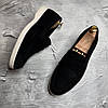 Лофери, туфлі чоловічі чорні замшеві (натуральна замша) для чоловіків на весну осінь, розміри 40-45, фото 4