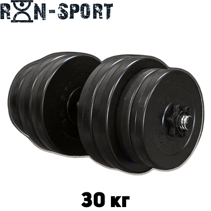 Гантель розбірна композитна домашня гантель пластикова для тренувань RN Sport Dumbbells ABS 30 кг, фото 1