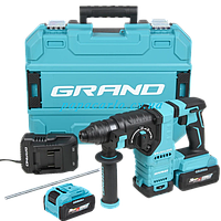 Перфоратор акумуляторний Grand ПА-20/26 BL/HS 2АКБ та ЗП, кейс