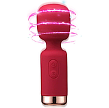 Міні вібратор у вигляді мікрофону, Кліторальний стимулятор, Силиконовий вібромасажер, Інтимні іграшки, фото 3