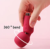 Міні вібратор у вигляді мікрофону, Кліторальний стимулятор, Силиконовий вібромасажер, Інтимні іграшки, фото 4