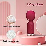 Міні вібратор у вигляді мікрофону, Кліторальний стимулятор, Силиконовий вібромасажер, Інтимні іграшки, фото 6