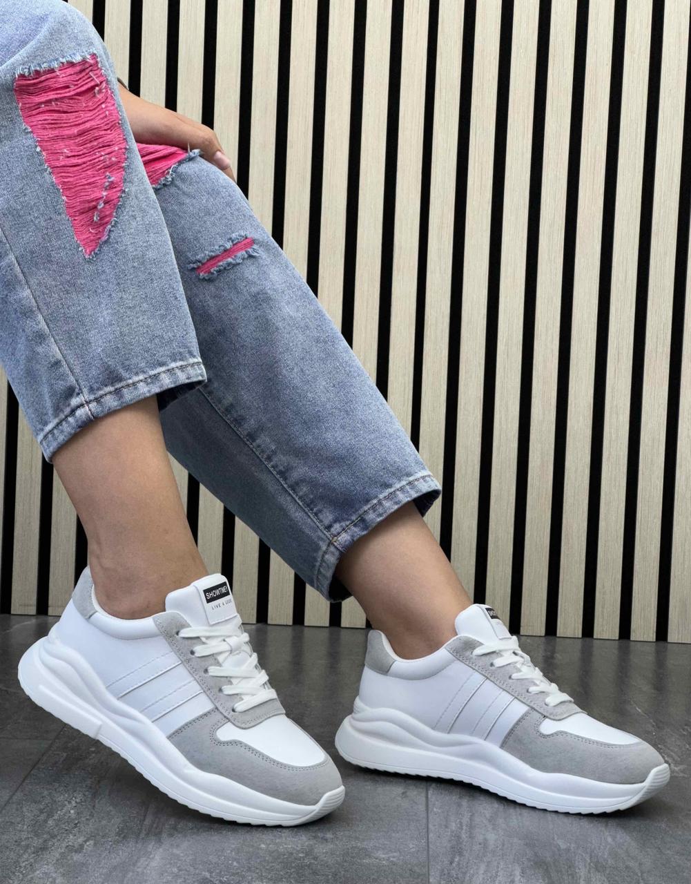 Кросівки жіночі 6 пар у ящику сірого кольору 36-41, фото 1