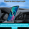 Магнітний тримач MagSafe автомобільний для iphone з бездротовою зарядкою в решітку дефлектор XO 15W, фото 8